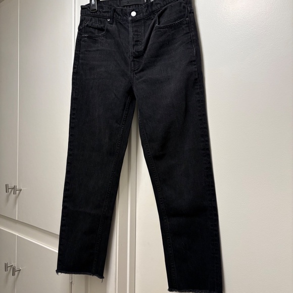 Denim X Alexander Wang black crop jeans - size 24 - Picture 2 of 8